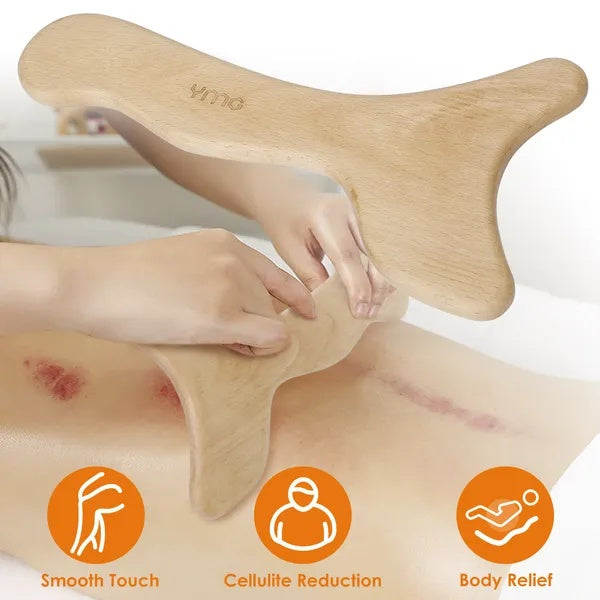 Handcrafted Wooden Lymphatic Drainage Paddle | Maderoterapia Body Sculpting Tool