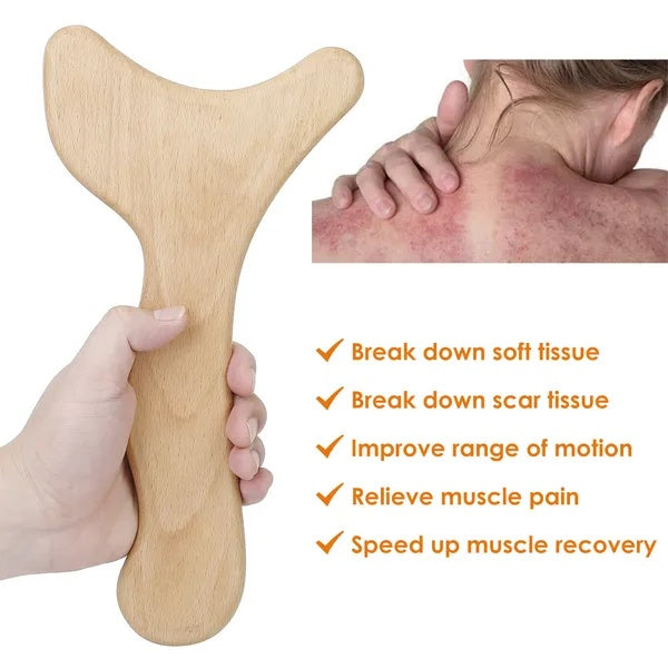 Handcrafted Wooden Lymphatic Drainage Paddle | Maderoterapia Body Sculpting Tool